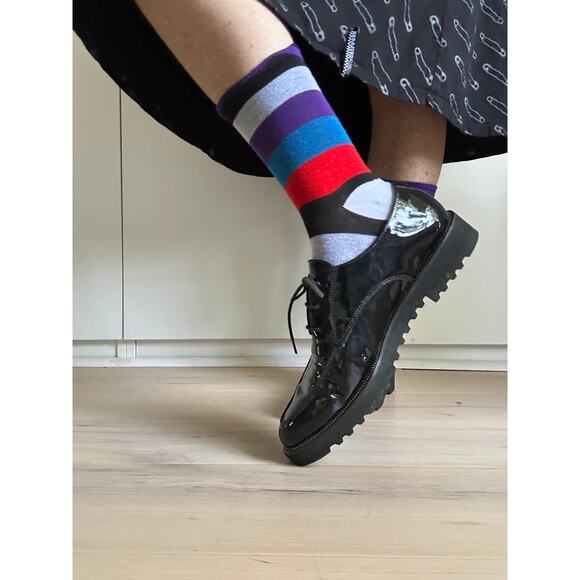 Paul Green Soho Oxford Black Patent Leather Size US 10 Classic Preppy Style - Picture 6 of 13